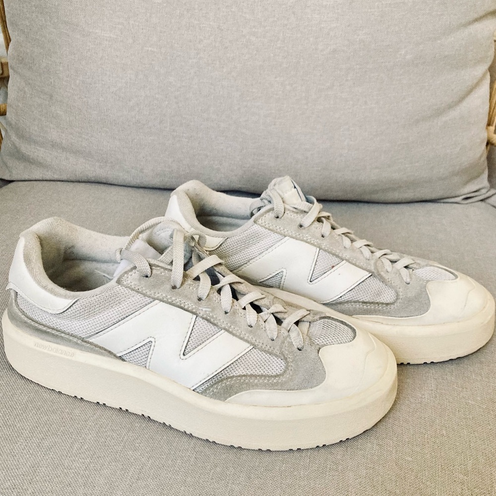 New Balance CT302 Men’s US 8 Grey & White Suede with Leather Rubber Toe Platform